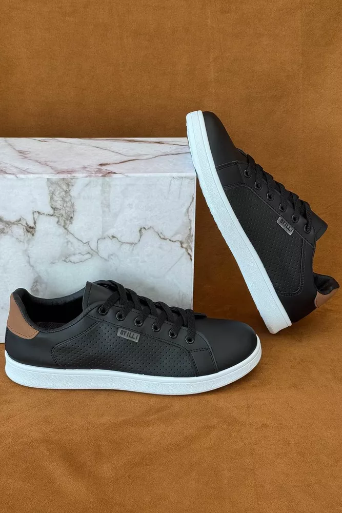 Купити Кеди чоловічі, колір чорно-коричневий, 248RR221 - Фото №1