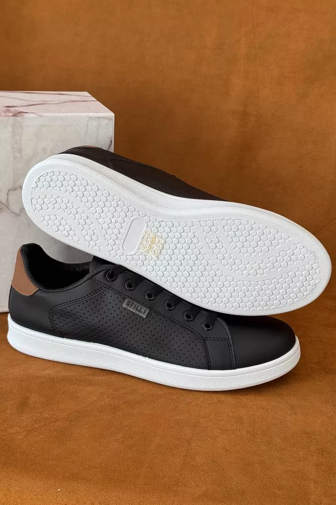 Купити Кеди чоловічі, колір чорно-коричневий, 248RR221 - Фото №3