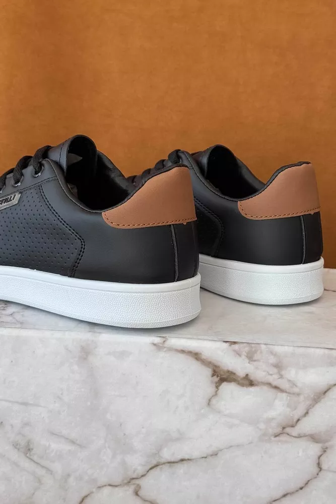 Купити Кеди чоловічі, колір чорно-коричневий, 248RR221 - Фото №4