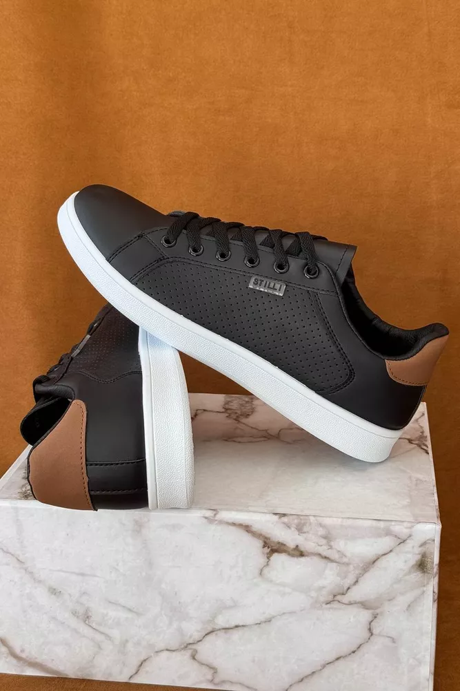 Купити Кеди чоловічі, колір чорно-коричневий, 248RR221 - Фото №5