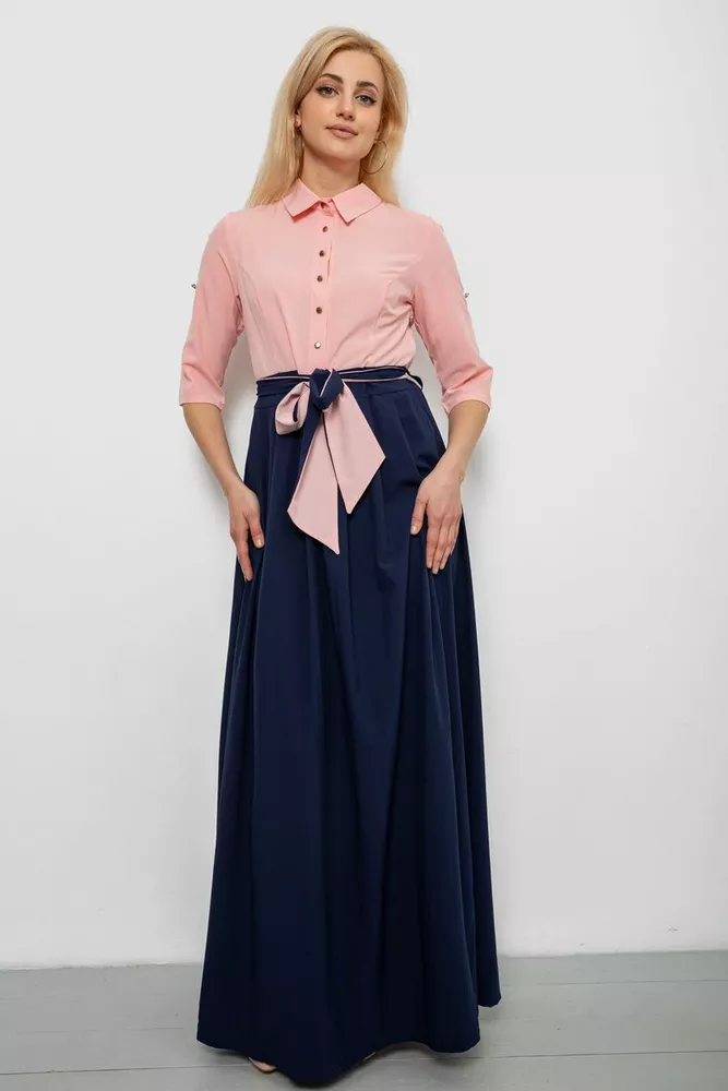 Купить Платье женское софт, цвет персиково-синий, 230R79-12 - Фото №1