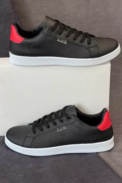 Кеди чоловічі, колір чорно-червоний, 248RR221