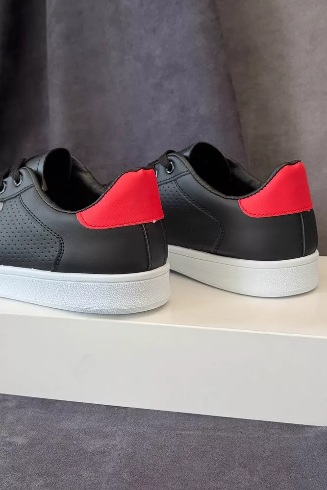 Купити Кеди чоловічі, колір чорно-червоний, 248RR221 - Фото №4