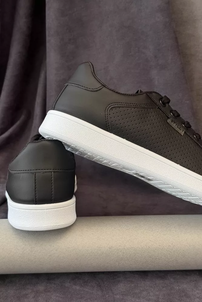 Купити Кеди чоловічі, колір чорно-білий, 248RR221 - Фото №4