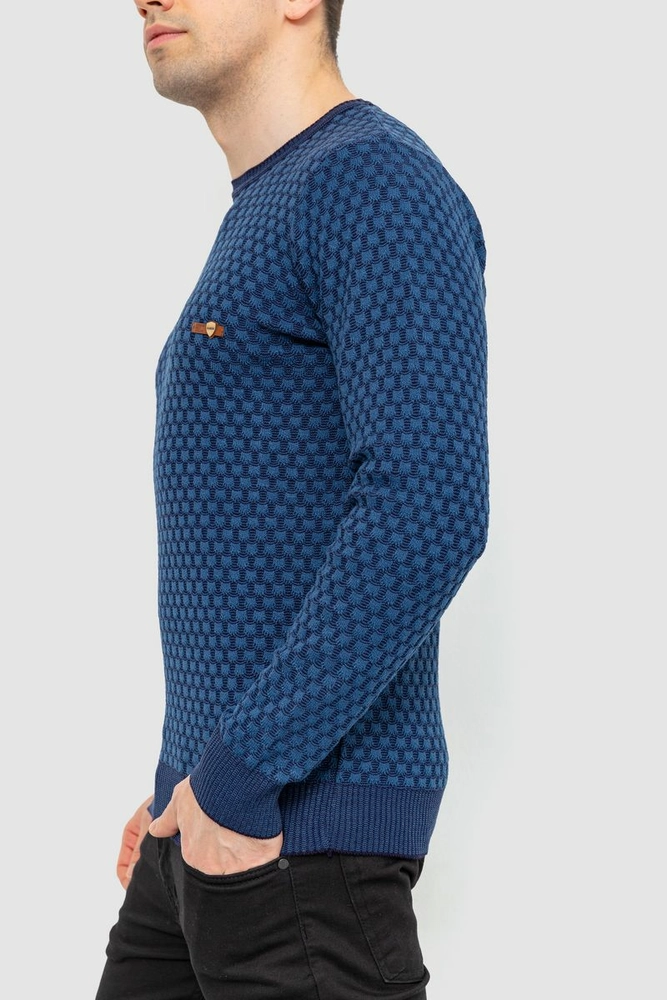 Купить Свитер мужской, цвет джинс, 214R6081 - Фото №3