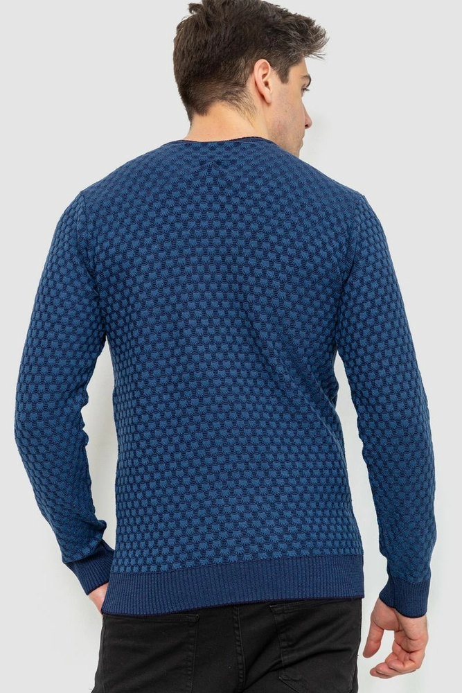 Купить Свитер мужской, цвет джинс, 214R6081 - Фото №4