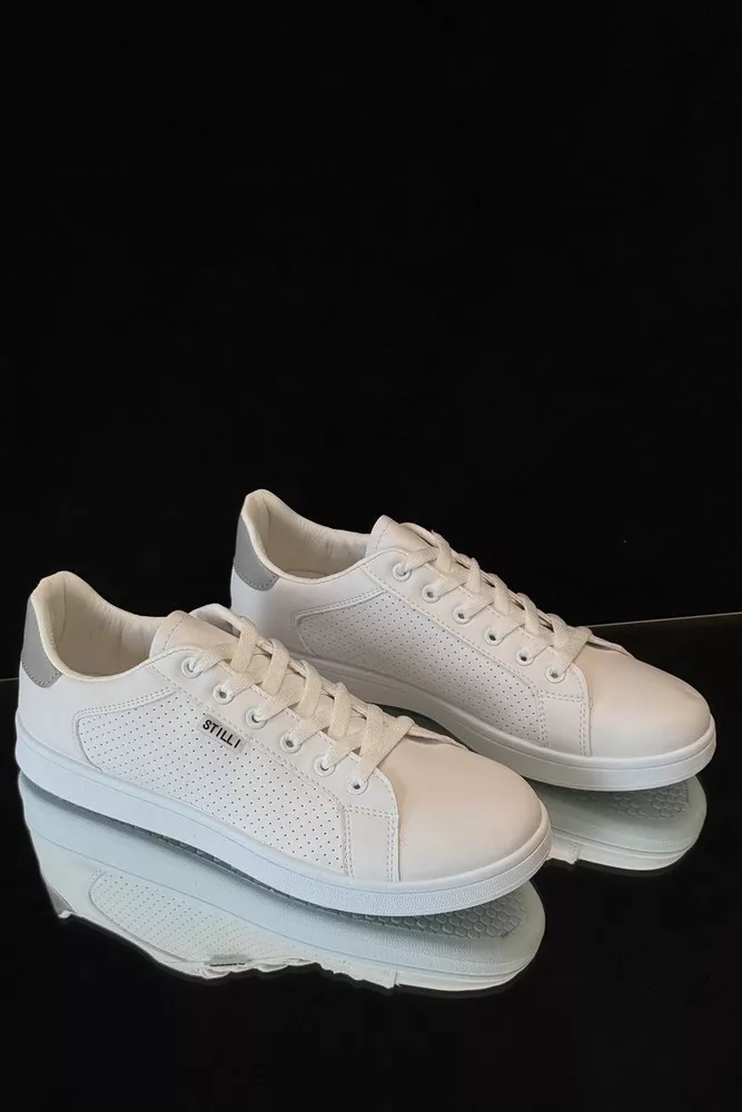 Купити Кеди чоловічі, колір біло-сірий, 248RR221 - Фото №1