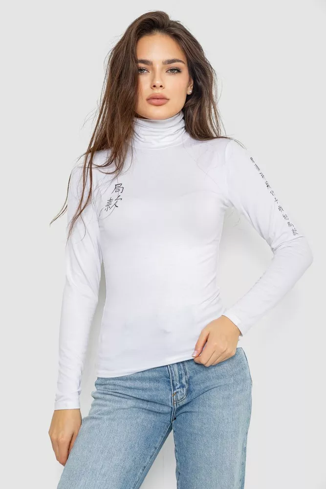 Купити Гольф жіночий, колір білий, 186R656-1 оптом - Фото №1