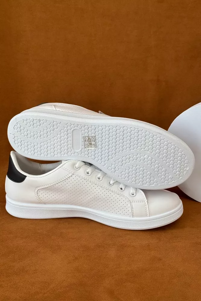 Купить Кеды мужские, цвет бело-черный, 248RR221 - Фото №3