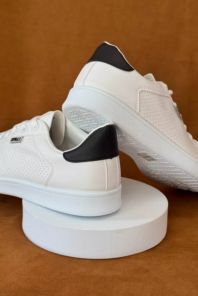 Купить Кеды мужские, цвет бело-черный, 248RR221 - Фото №4