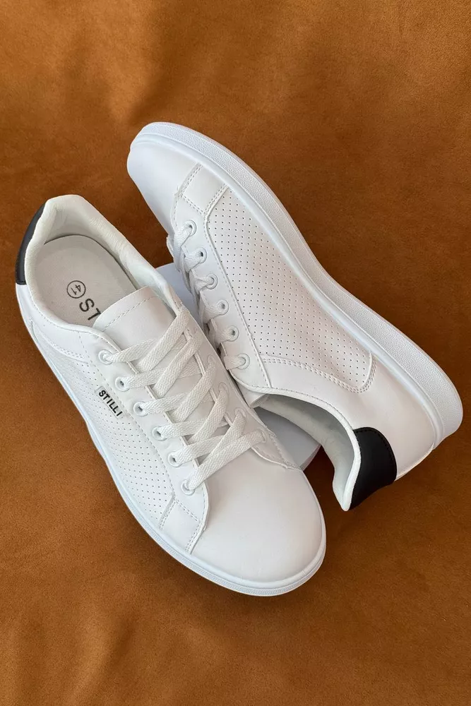 Купить Кеды мужские, цвет бело-черный, 248RR221 - Фото №5