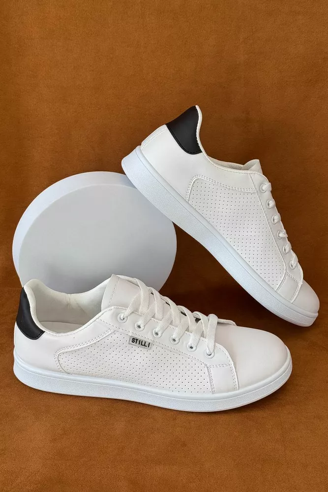 Купить Кеды мужские, цвет бело-черный, 248RR221 - Фото №1