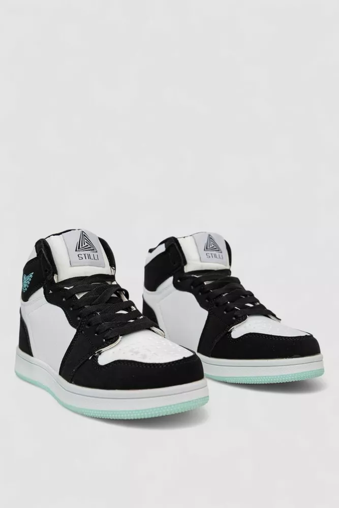 Купити Кросівки жіночі зимові на хутрі, колір біло-чорний, 248RHB470-5 - Фото №3