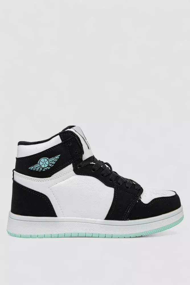 Купити Кросівки жіночі зимові на хутрі, колір біло-чорний, 248RHB470-5 - Фото №1