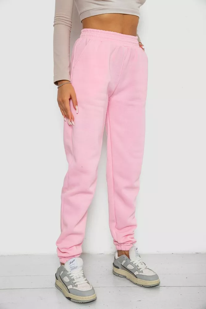 Купить Спортивные штаны женские на флисе  -уценка, цвет светло-розовый, 238R57828-U-7 - Фото №3