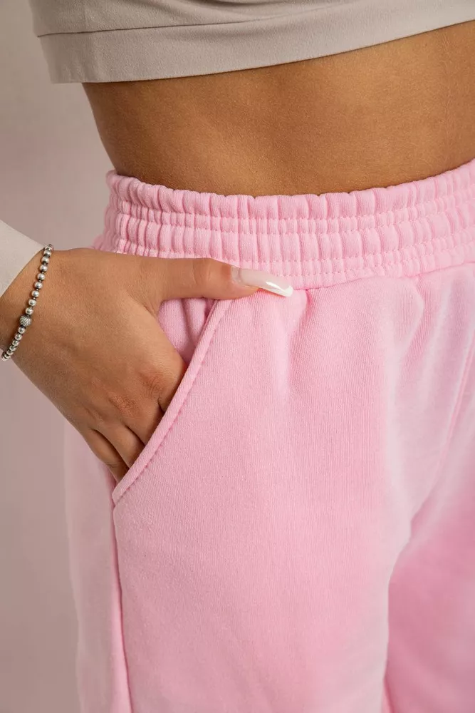 Купить Спортивные штаны женские на флисе  -уценка, цвет светло-розовый, 238R57828-U-7 - Фото №5
