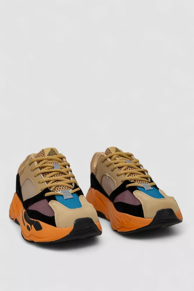 Купить Кроссовки мужские  -уценка, цвет бежево-оранжевый, 248RCX602-U - Фото №3