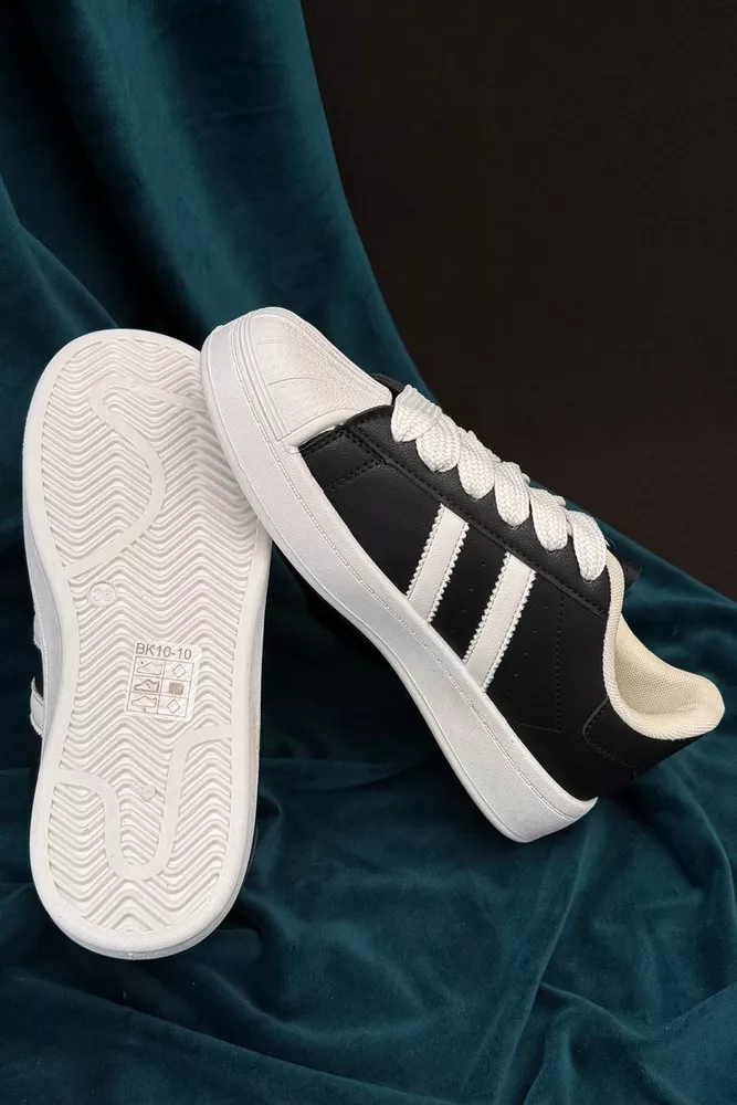 Купить Кроссовки женские демисезонные, цвет черно-бежевый, 248RBK10 - Фото №5