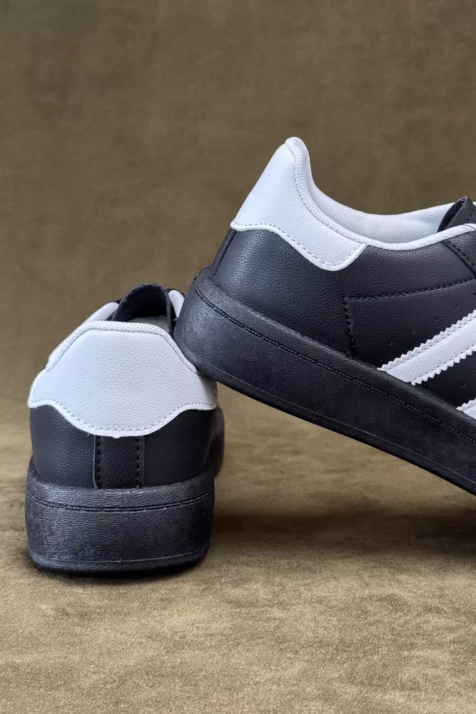 Купить Кроссовки женские демисезонные, цвет черно-белый, 248RBK10 - Фото №4