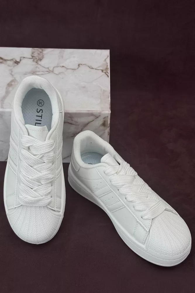 Купить Кроссовки женские демисезонные, цвет белый, 248RBK10 - Фото №2