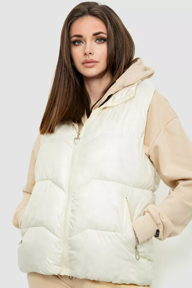 Купити Жилет жіночий, колір молочний, 244R7011 оптом - Фото №1