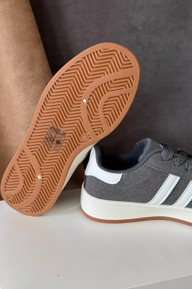 Купить Кеды женские замша, цвет темно-серый, 248RJH200 оптом - Фото №5