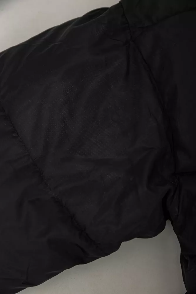 Купити Куртка жіноча демісезонна з поясом  -уцінка, колір чорний, 207R2023-U-3 - Фото №10