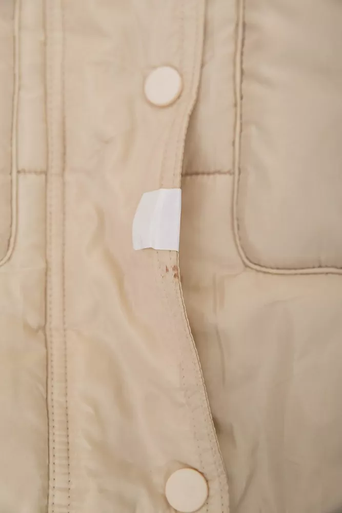 Купить Куртка женская демисезонная с поясом  -уценка, цвет светло-бежевый, 207R005-U-3 оптом - Фото №9