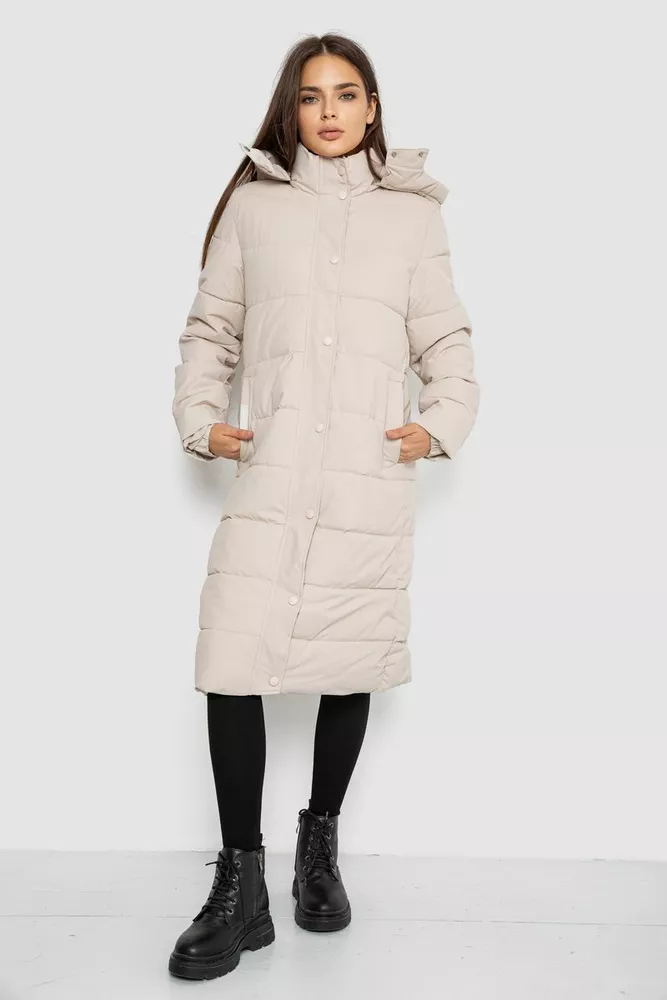 Купити Куртка жіноча демісезонна  -уцінка, колір світло-бежевий, 207R006-U - Фото №2