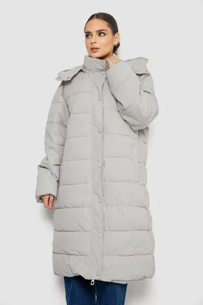 Куртка жіноча подовжена батал  -уцінка, колір світло-оливковий, 207R006-1-U