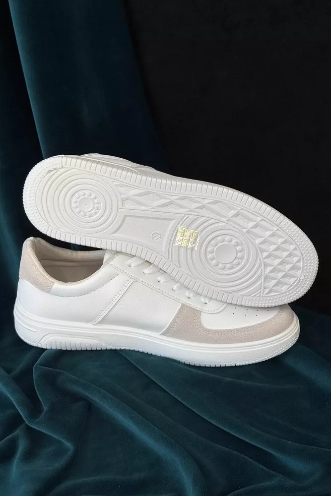 Купити Кеди чоловічі, колір біло-бежевий, 248RR197-8R оптом - Фото №5