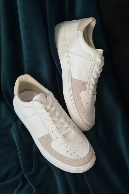 Кеди чоловічі, колір біло-бежевий, 248RR197-8R