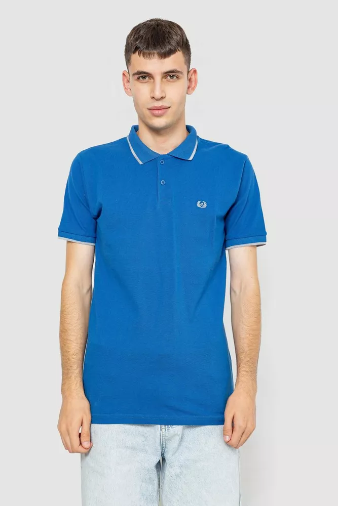 Купити Поло чоловіче котонове  -уцінка, колір електрик, 247R301-U-1 - Фото №1