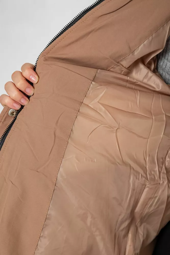 Купити Куртка жіноча демісезонна  -уцінка, колір бежевий, 207R006-U-1 - Фото №7