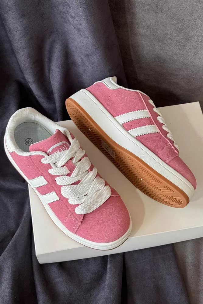 Купить Кеды женские замша, цвет розовый, 248RJH200 оптом - Фото №2