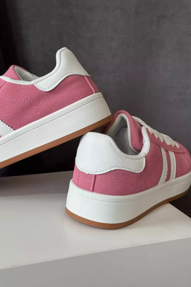 Купить Кеды женские замша, цвет розовый, 248RJH200 оптом - Фото №4