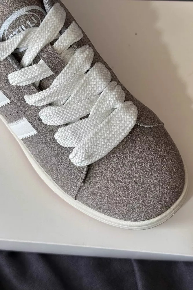 Купити Кеди жіночі замша, колір сірий, 248RJH200 оптом - Фото №2