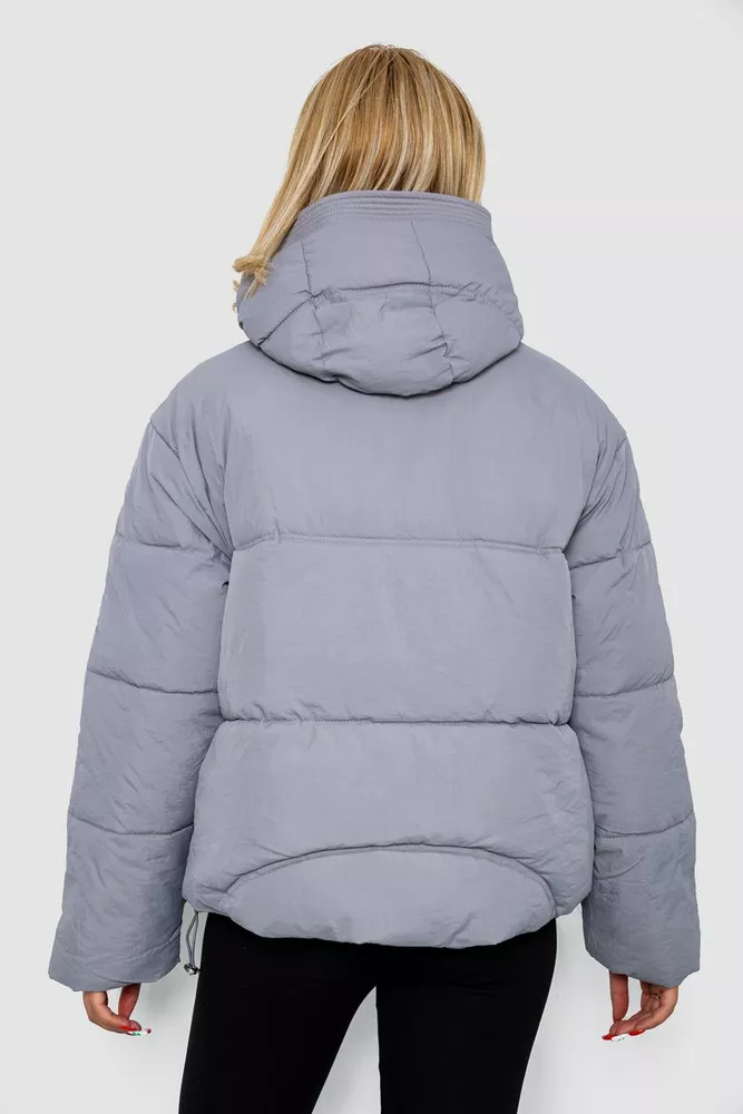 Купити Куртка жіноча демісезонна, колір сірий, 244R703 - Фото №4
