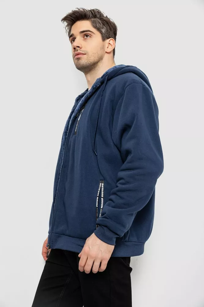 Купить Кофта мужская на молнии, цвет синий, 244R2652 - Фото №4