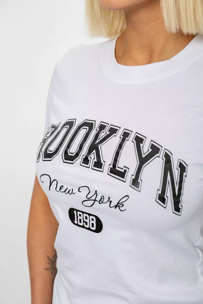 Купить Футболка женская с принтом, цвет белый, 241R137 - Фото №5