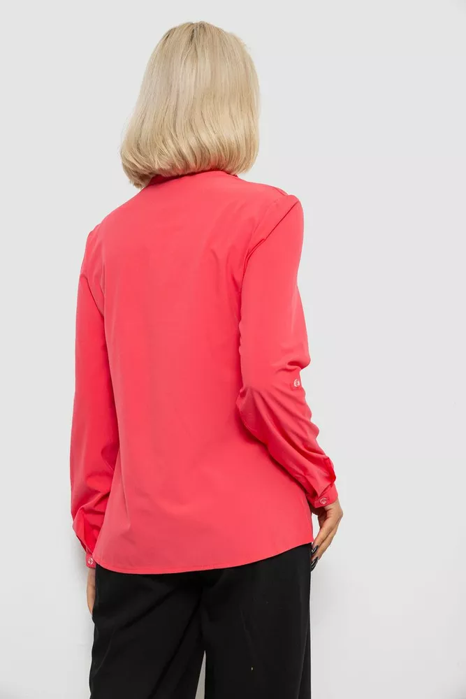 Купить Рубашка женская классическая с аппликацией, цвет коралловый, 230R014-1 - Фото №4