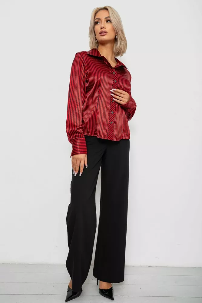 Купить Рубашка классическая в полоску  -уценка, цвет черно-красный, 230R66-U-53 - Фото №2