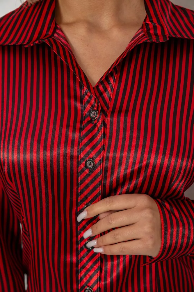 Купить Рубашка классическая в полоску  -уценка, цвет черно-красный, 230R66-U-53 - Фото №5