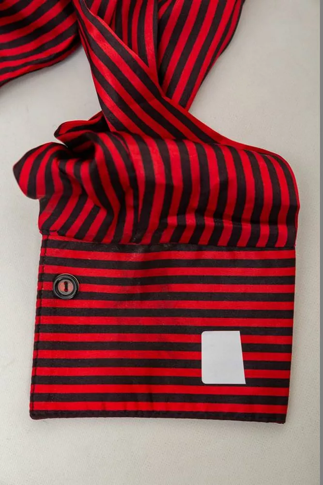 Купить Рубашка классическая в полоску  -уценка, цвет черно-красный, 230R66-U-53 - Фото №6