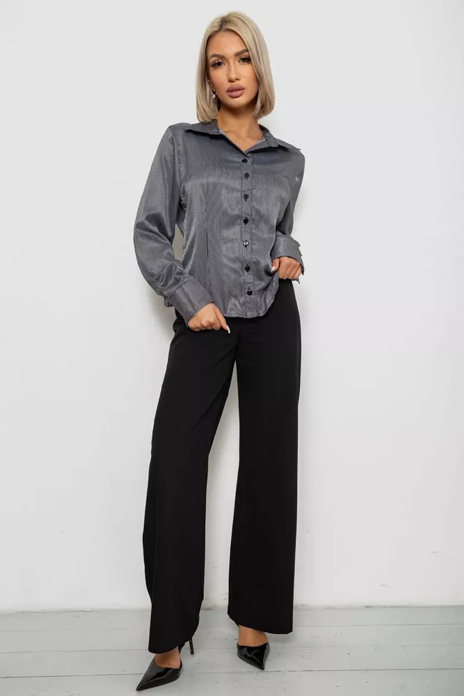 Купить Рубашка классическая в полоску  -уценка, цвет черно-белый, 230R66-1-U-93 - Фото №2