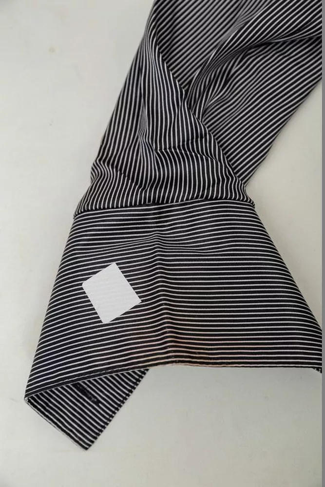 Купить Рубашка классическая в полоску  -уценка, цвет черно-белый, 230R66-1-U-95 - Фото №6