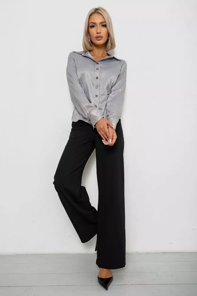 Купить Рубашка классическая в полоску  -уценка, цвет бело-черный, 230R66-1-U-91 оптом - Фото №2