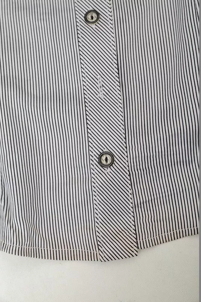 Купить Рубашка классическая в полоску  -уценка, цвет бело-черный, 230R66-1-U-91 оптом - Фото №6