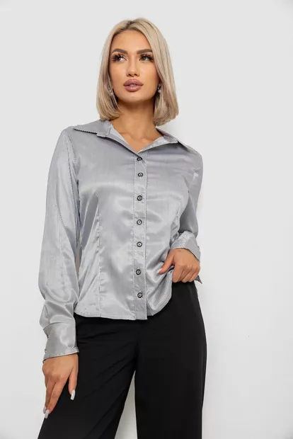 Сорочка класична в смужку  -уцінка, колір біло-чорний, 230R66-1-U-92