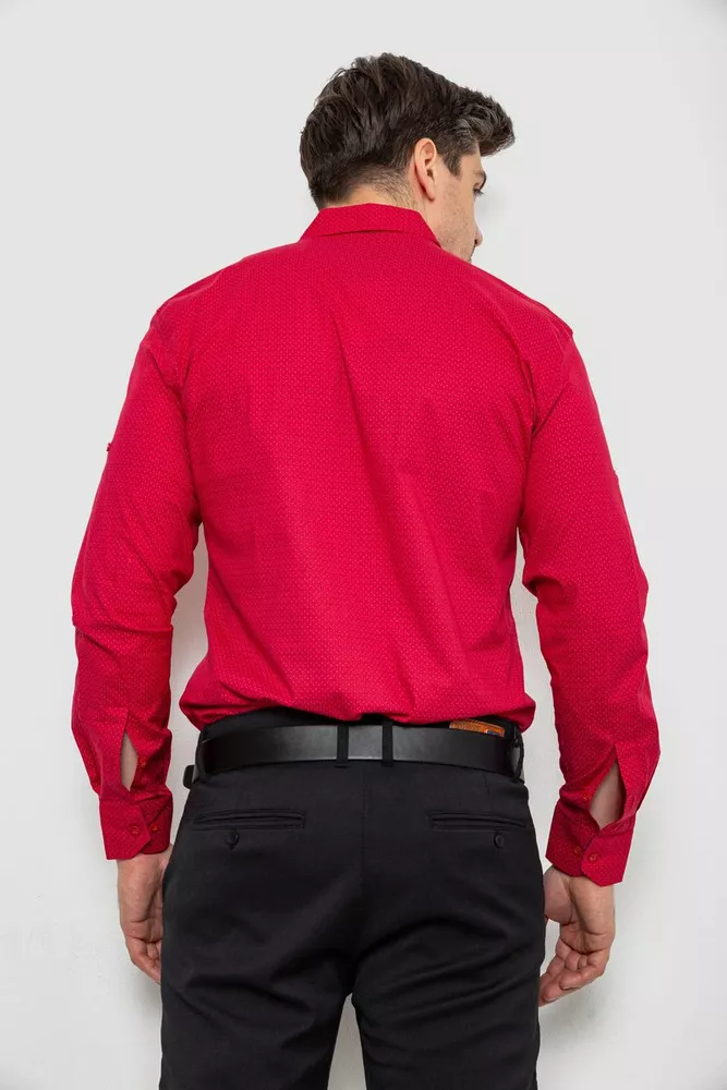Купити Сорочка чоловіча з принтом  -уцінка, колір червоний, 214R7094-1-U - Фото №5